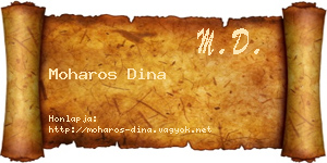 Moharos Dina névjegykártya